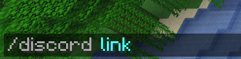 Minecraft chat with the command slash discord link entered